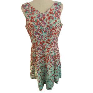 Gerard Darrel Paris Knee Length Colorful A-line Dress sz 40